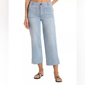 Bagatelle wide leg Cropped Women's Jeans size 26 patch pockets front and back